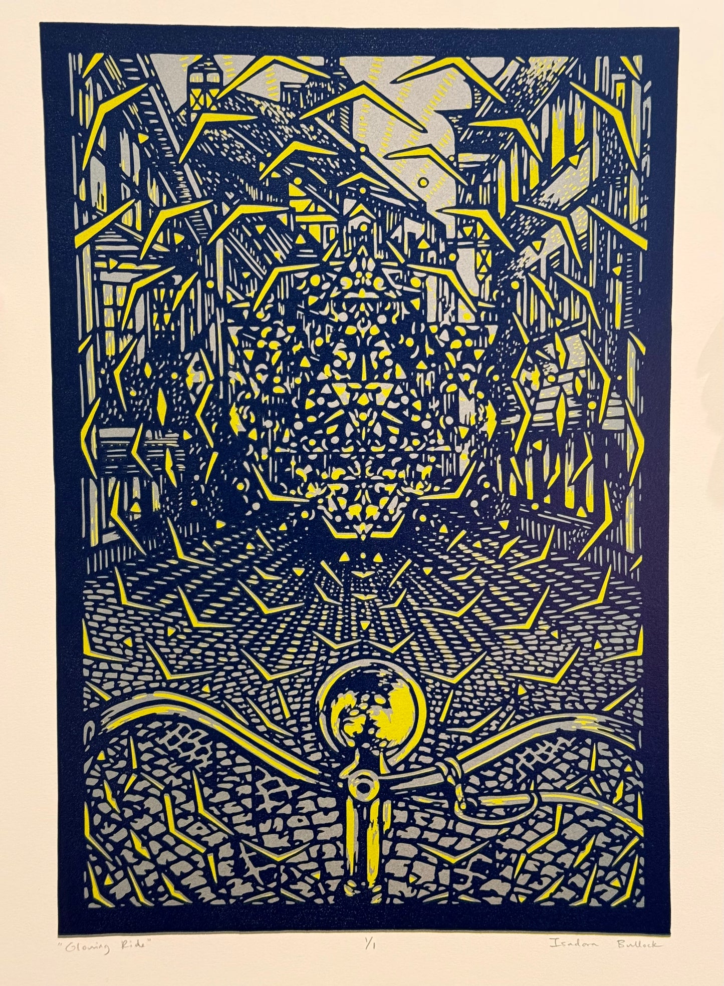 Glowing Ride - Bicycle Day 75th anniversary print 1/1